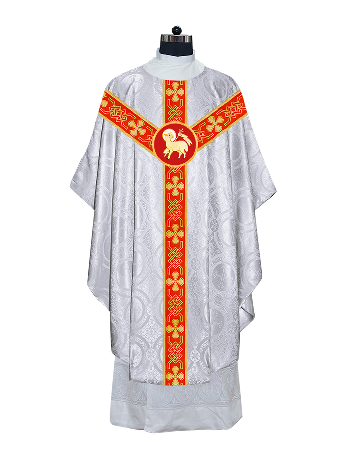 Gothic Chasuble - Y Type with woven braids