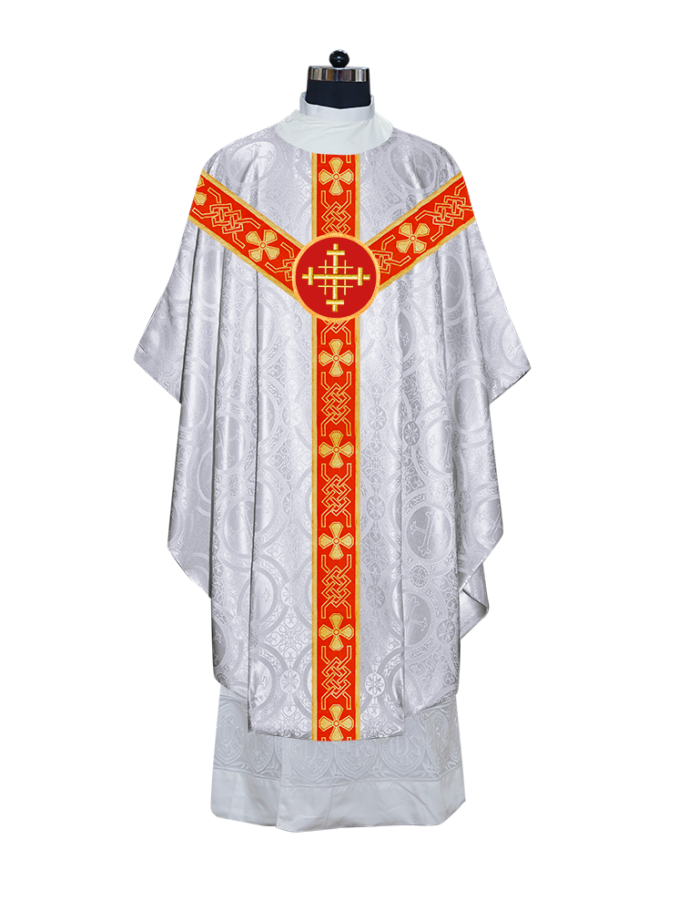 Gothic Chasuble - Y Type with woven braids