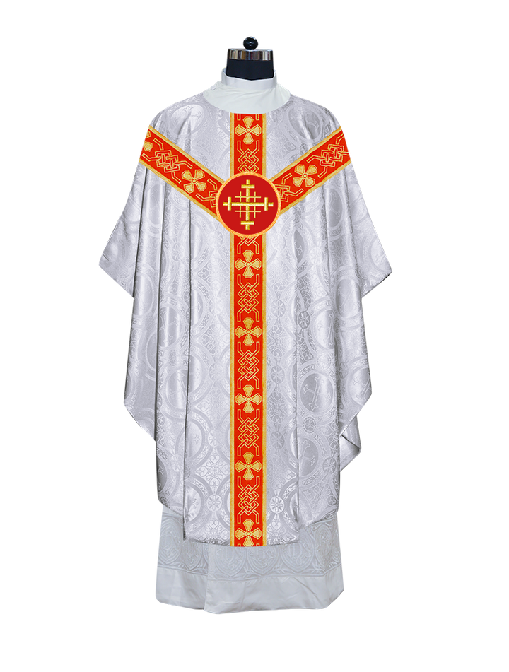 Gothic Chasuble - Y Type with woven braids