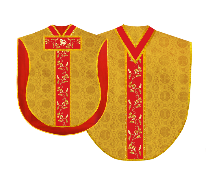 BORROMEAN CHASUBLE WITH FLORAL DESIGN