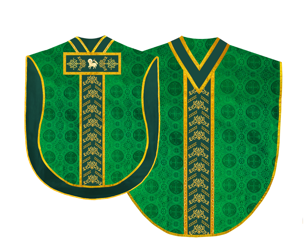 BORROMEAN CHASUBLE WITH ADORNED TRIMS