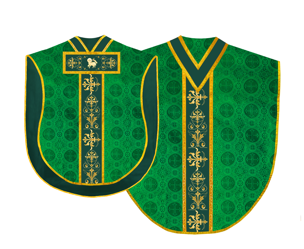 ST PHILIP NERI CHASUBLE WITH EMBROIDERED LACE
