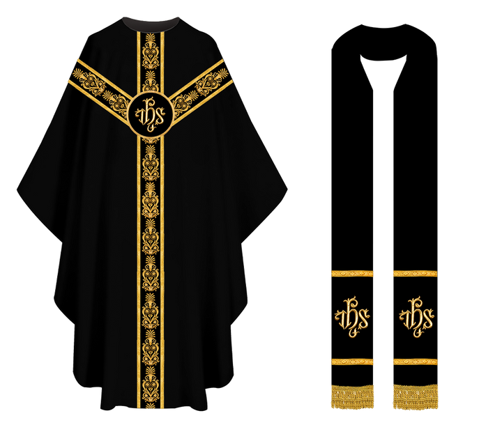 Gothic Style Chasuble with Ornate Lace