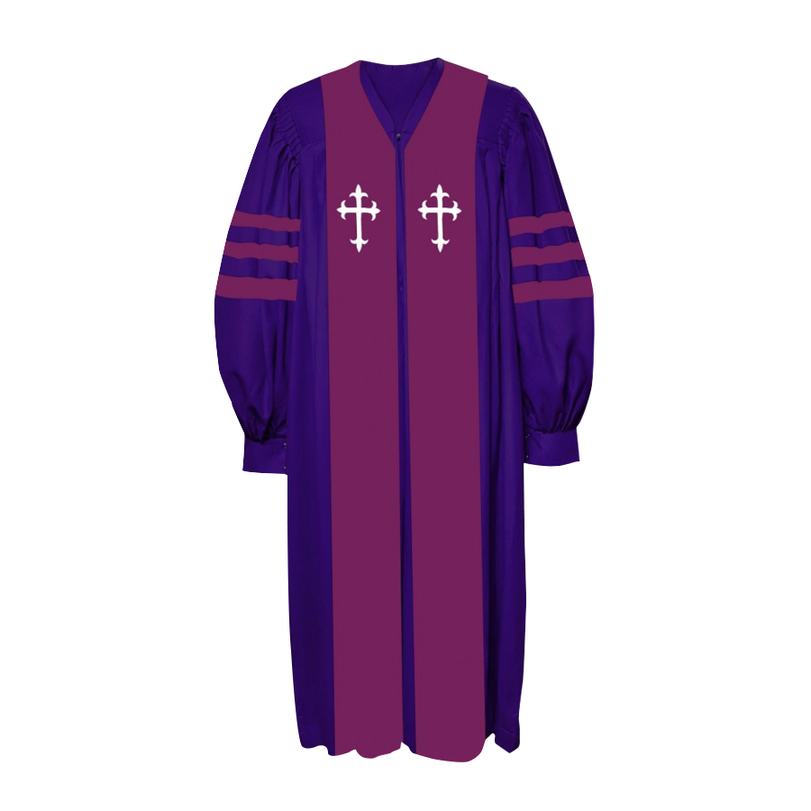 Diviner Robe Triple band divine robe - Gathered sleeves – JOHA VESTMENTS