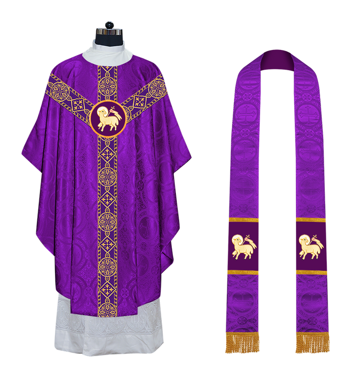 Gorgeous Gothic chasuble vestment - Diamond lace