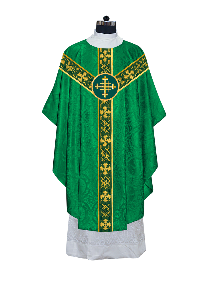 Gothic Chasuble - Y Type with woven braids