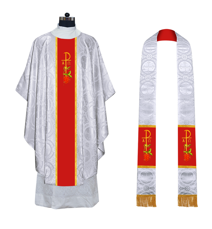 Gothic Chasuble - Spiritual PAX and Grapes