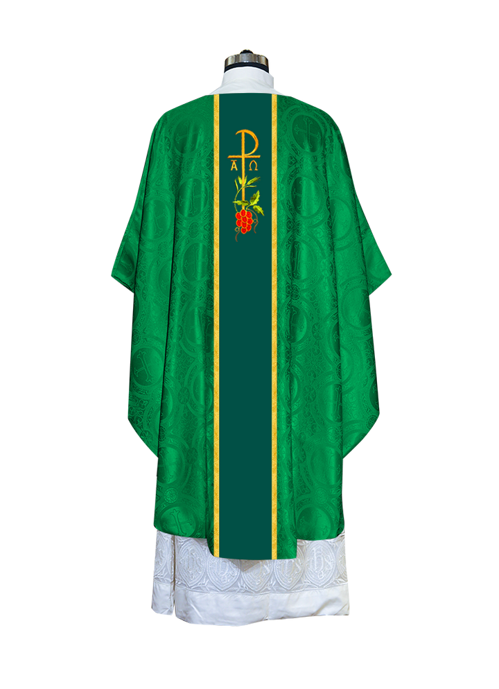 Gothic Chasuble - Spiritual PAX and Grapes