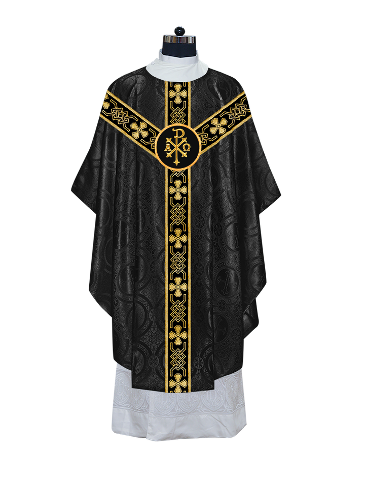 Gothic Chasuble - Y Type with woven braids