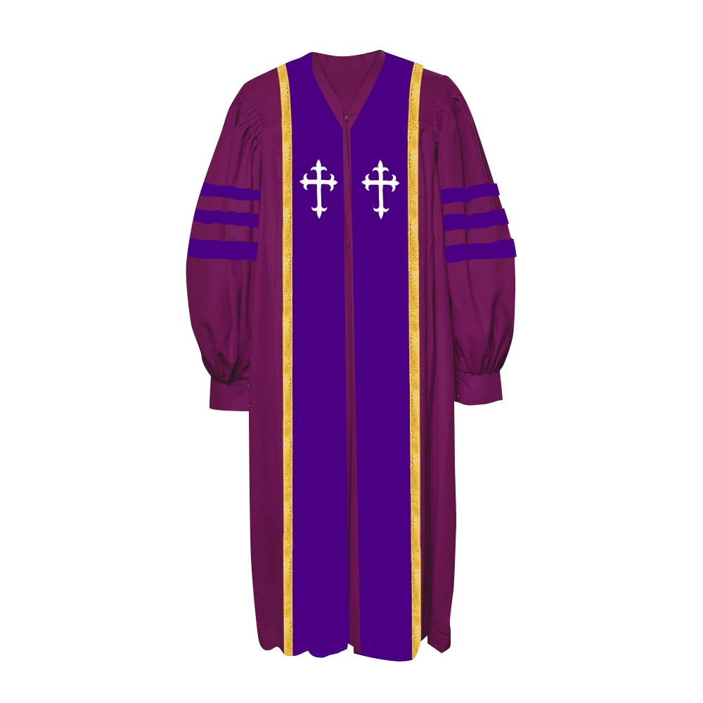 Traditional choir robe - Gathered sleeves