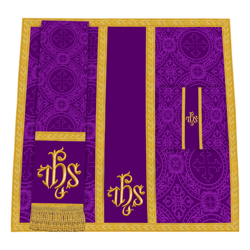 Gothic Chasuble - Y Type with woven braids