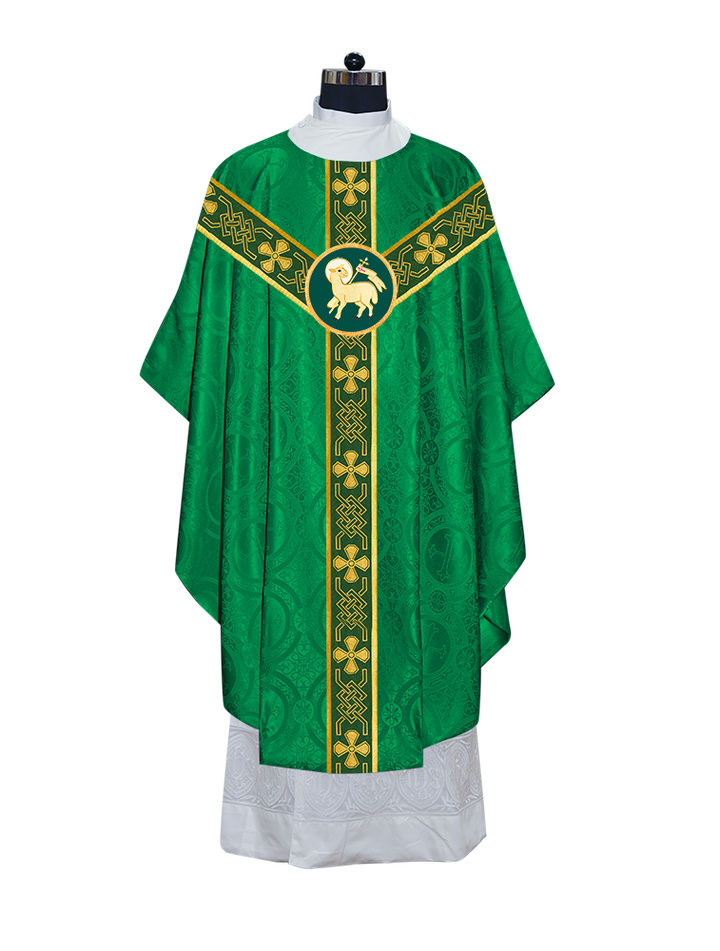 Gothic Chasuble - Y Type with woven braids