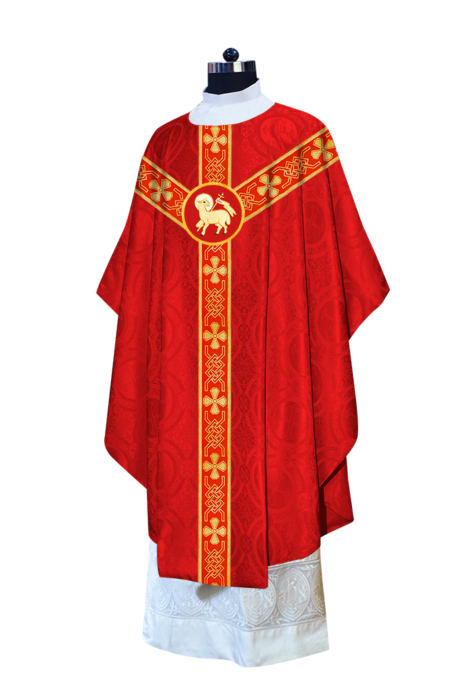 Gothic Chasuble - Y Type with woven braids