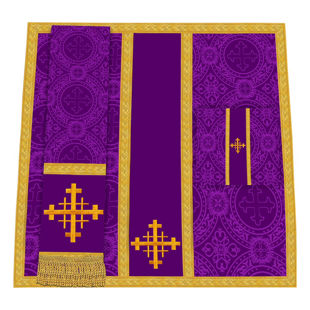 Gothic Chasuble - Y Type with woven braids