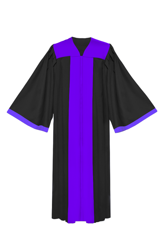 Choir Robe - Fluted Sleeve with Contrast Panel - JOHA VESTMENTS