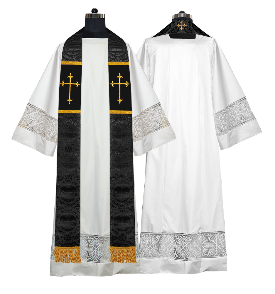 Clergy stole - Solemn cross motif
