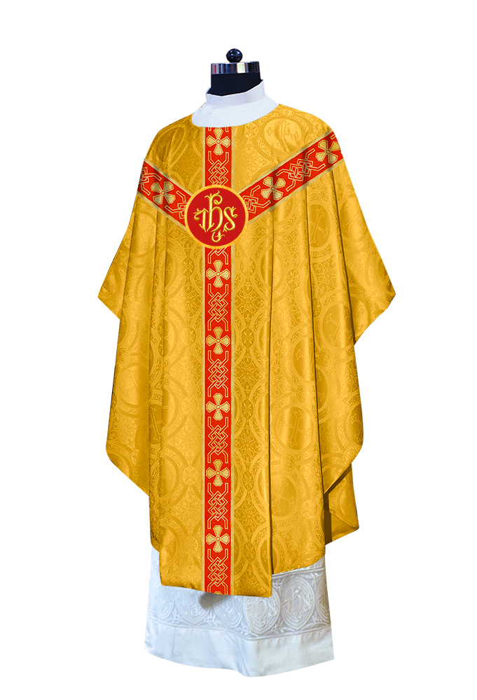 Gothic Chasuble - Y Type with woven braids