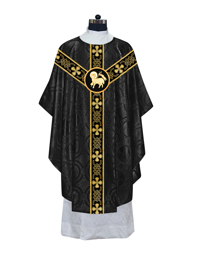 Gothic Chasuble - Y Type with woven braids