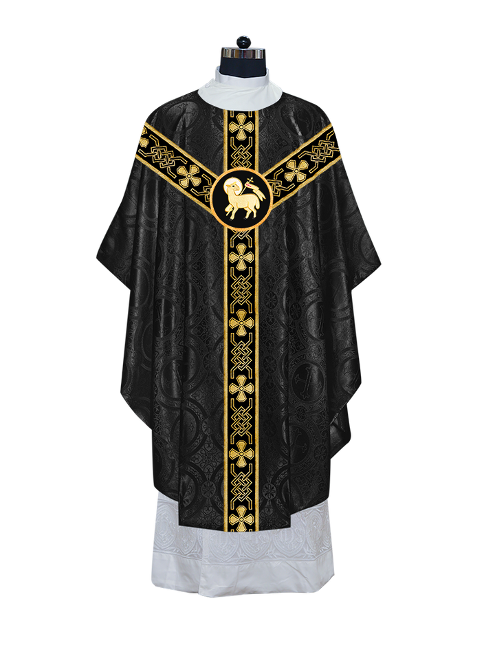 Gothic Chasuble - Y Type with woven braids