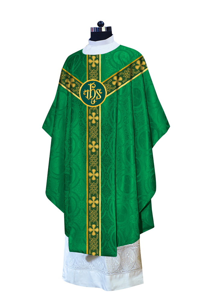 Gothic Chasuble - Y Type with woven braids