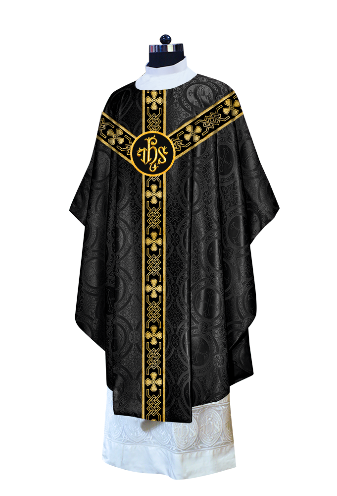 Gothic Chasuble - Y Type with woven braids