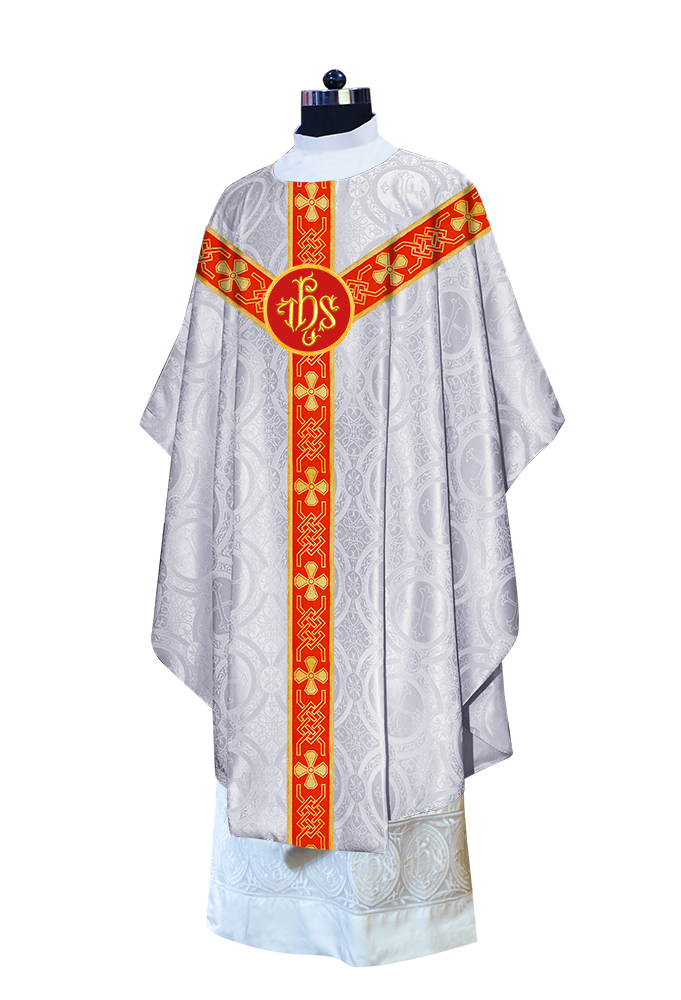 Gothic Chasuble - Y Type with woven braids