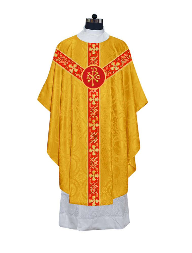 Gothic Chasuble - Y Type with woven braids