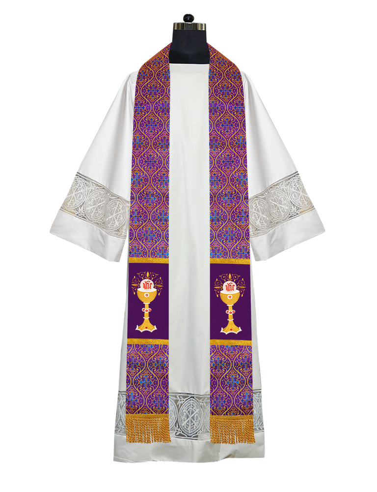 Pious Clergy stole - Eucharistic motif