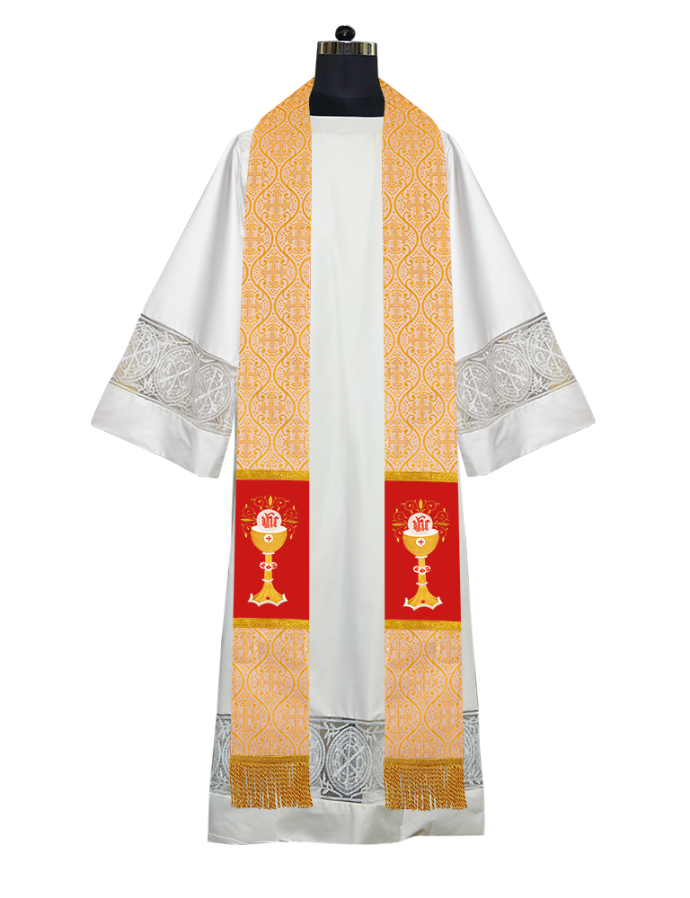 Pious Clergy stole - Eucharistic motif