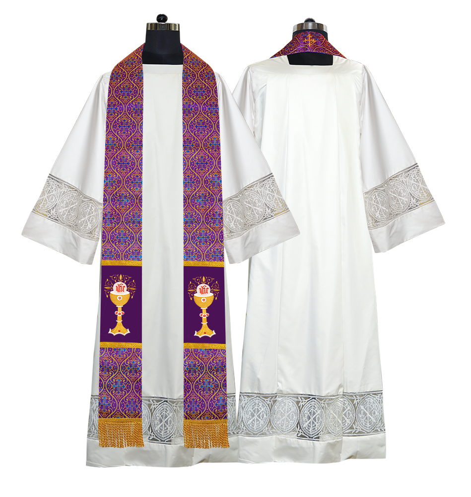 Pious Clergy stole - Eucharistic motif