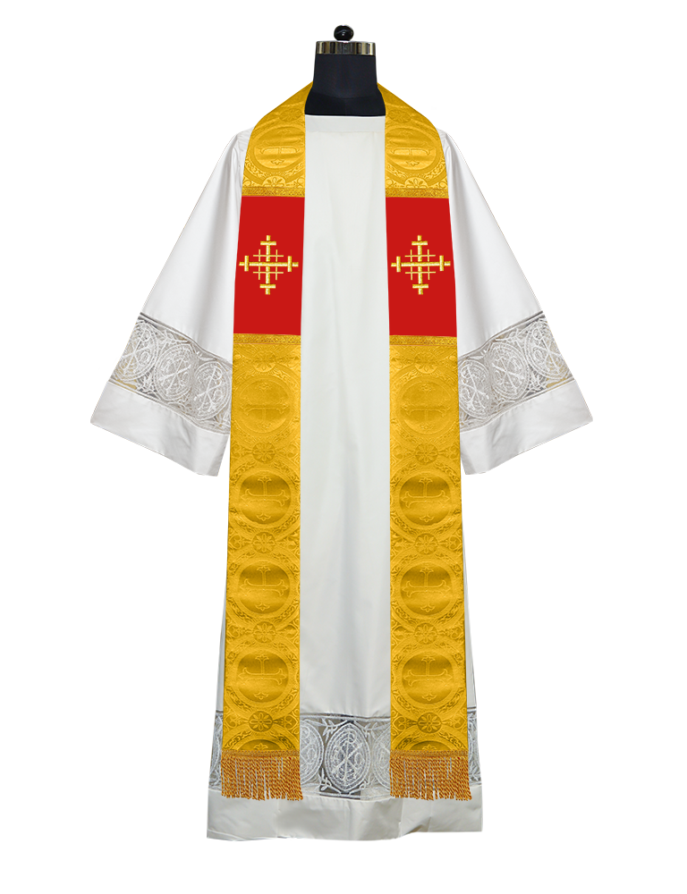 Clergy stole - Solemn cross motif