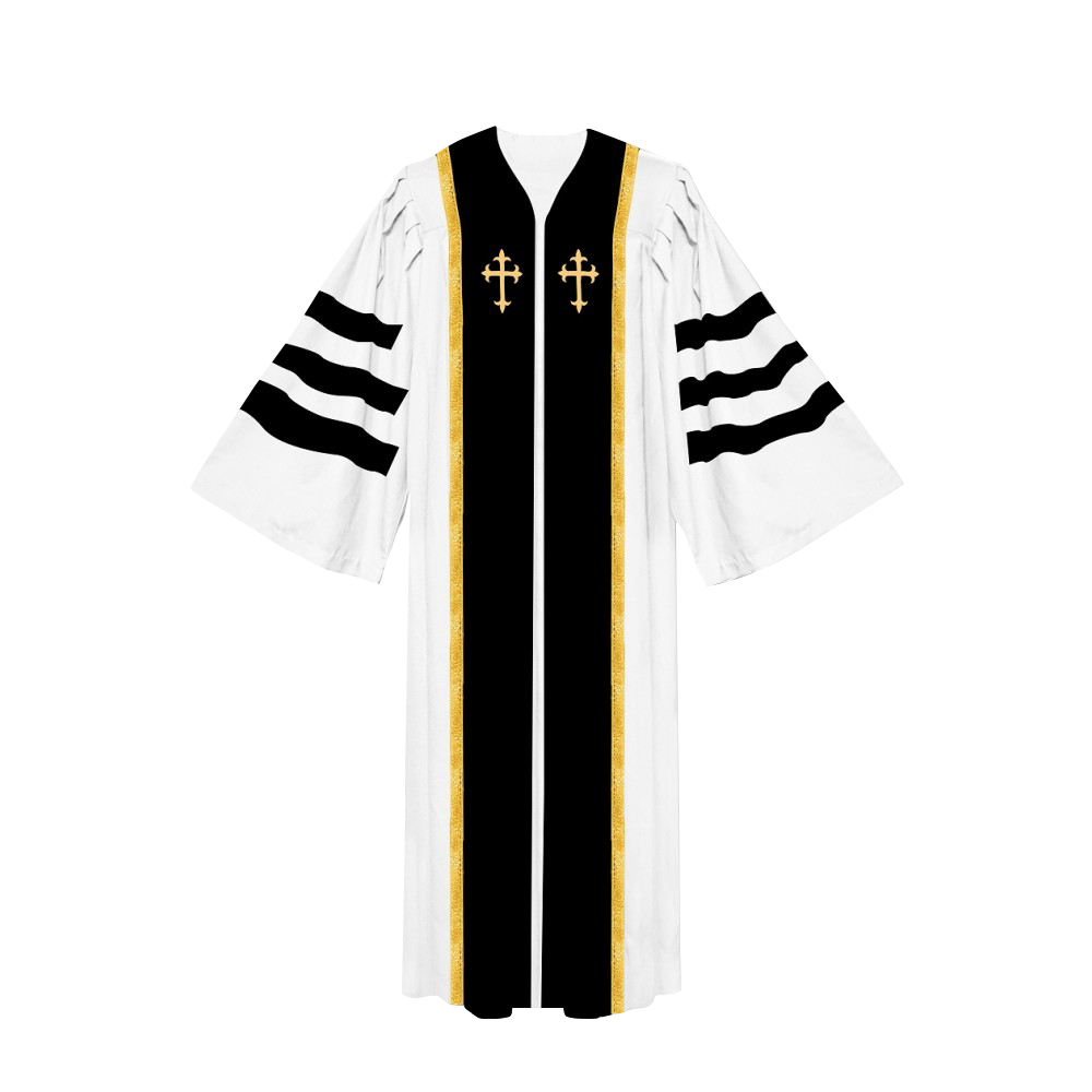 Triple band choir robe - Fluted sleeves