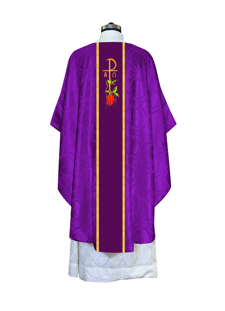 Gothic Chasuble - Spiritual PAX and Grapes