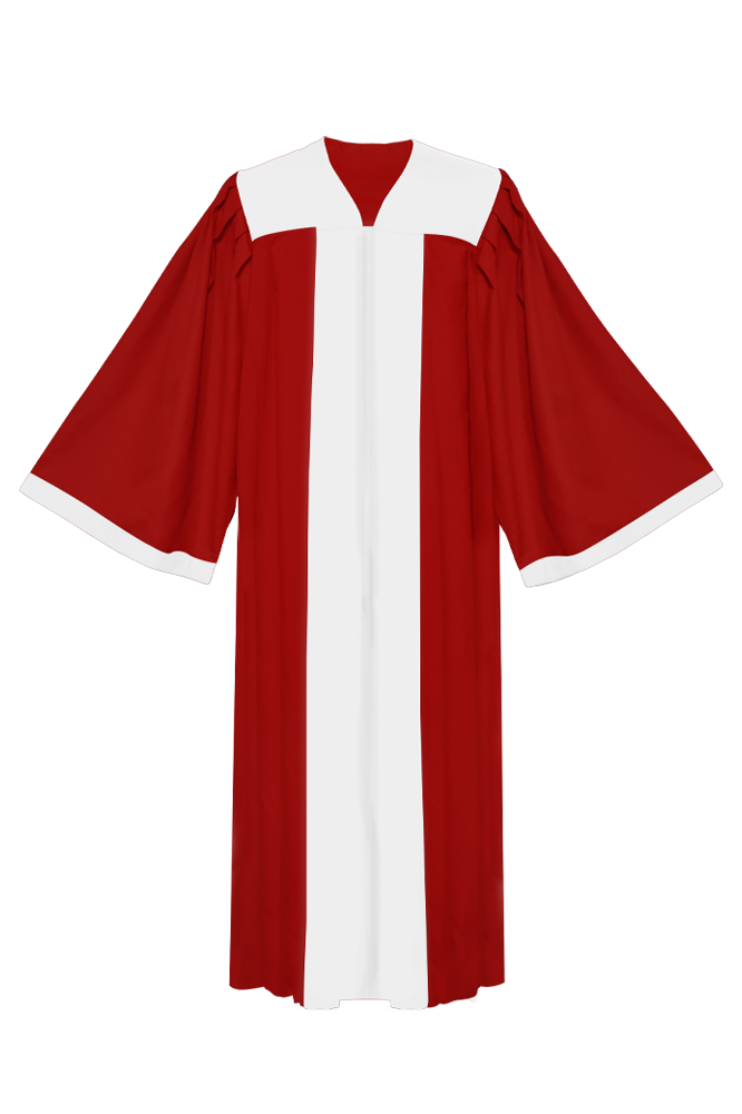 Choir Robe - Fluted Sleeve with Contrast Panel - JOHA VESTMENTS