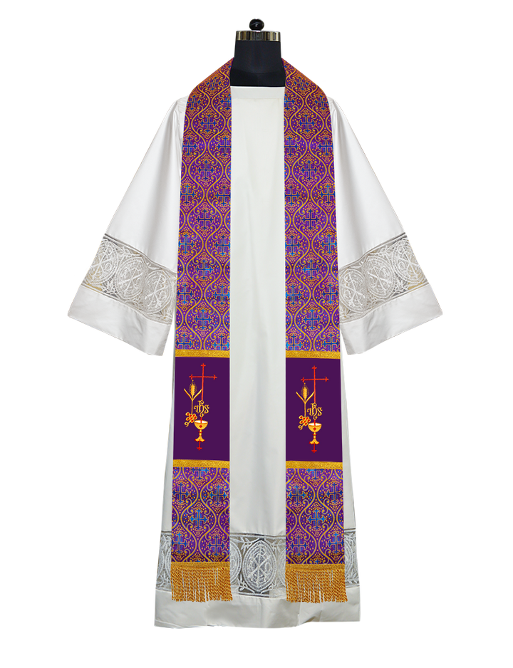 Pious Clergy stole - Eucharistic motif