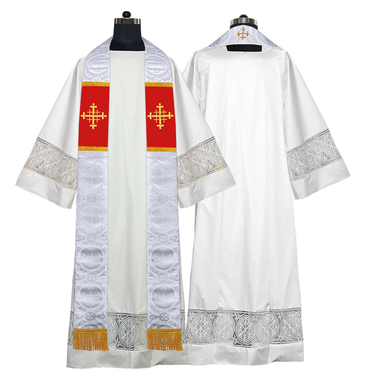 Clergy stole - Solemn cross motif