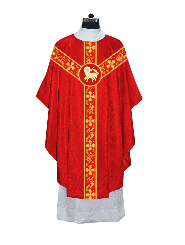 Gothic Chasuble - Y Type with woven braids