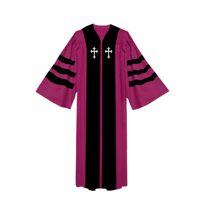 Triple band choir robe - Fluted sleeves
