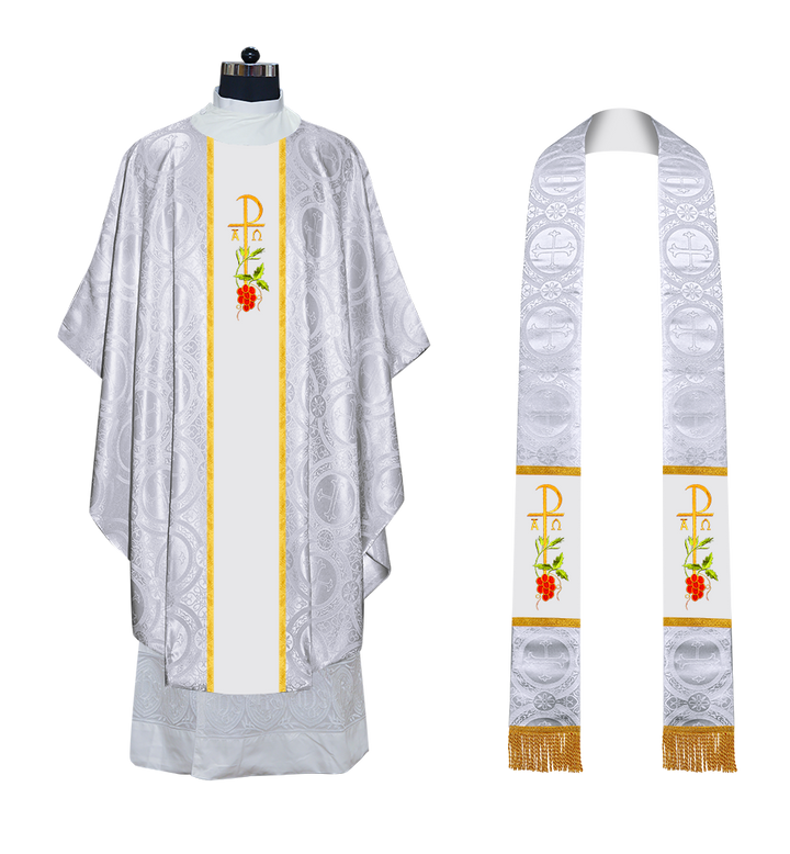 Gothic Chasuble - Spiritual PAX and Grapes