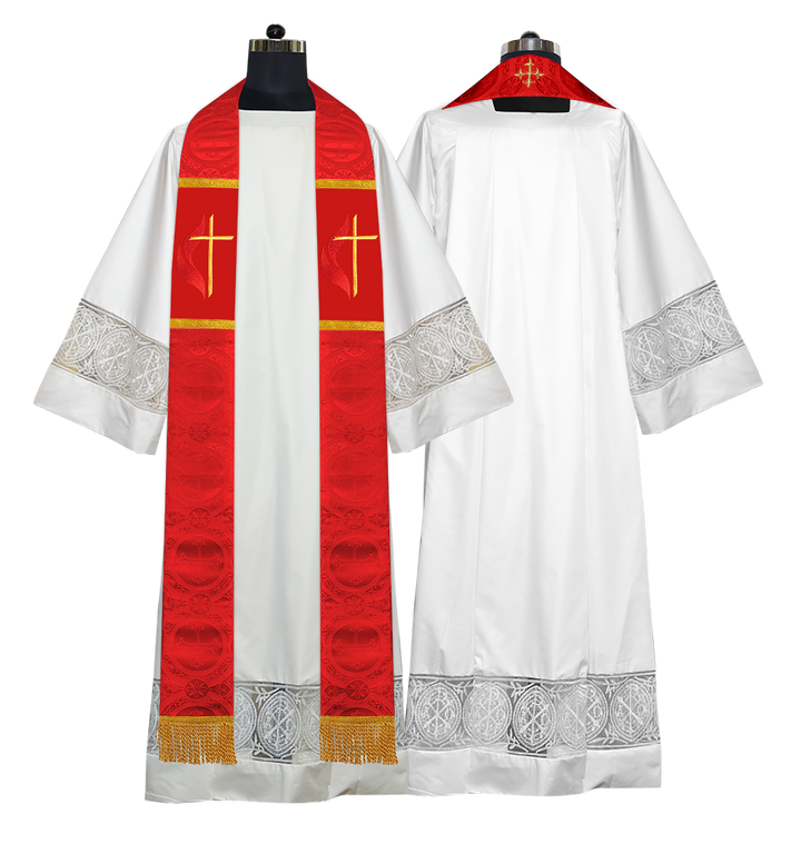 Clergy stole - Solemn cross motif