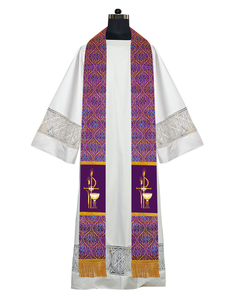 Pious Clergy stole - Eucharistic motif