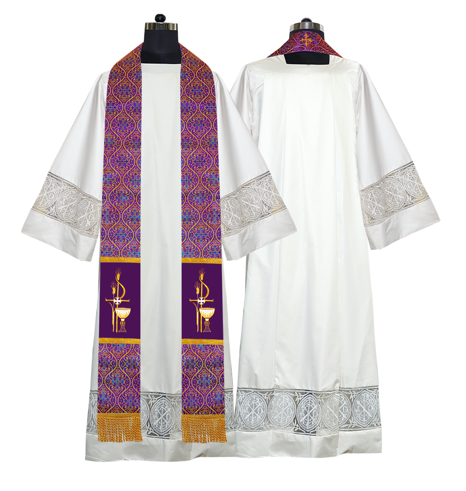 Pious Clergy stole - Eucharistic motif