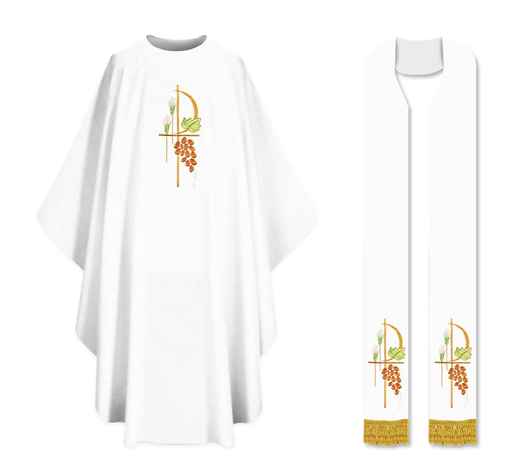 Gothic chasuble Vestment - Spiritual PAX motif