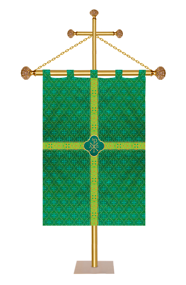 CHURCH BANNER WITH BRAIDED ORPHREY