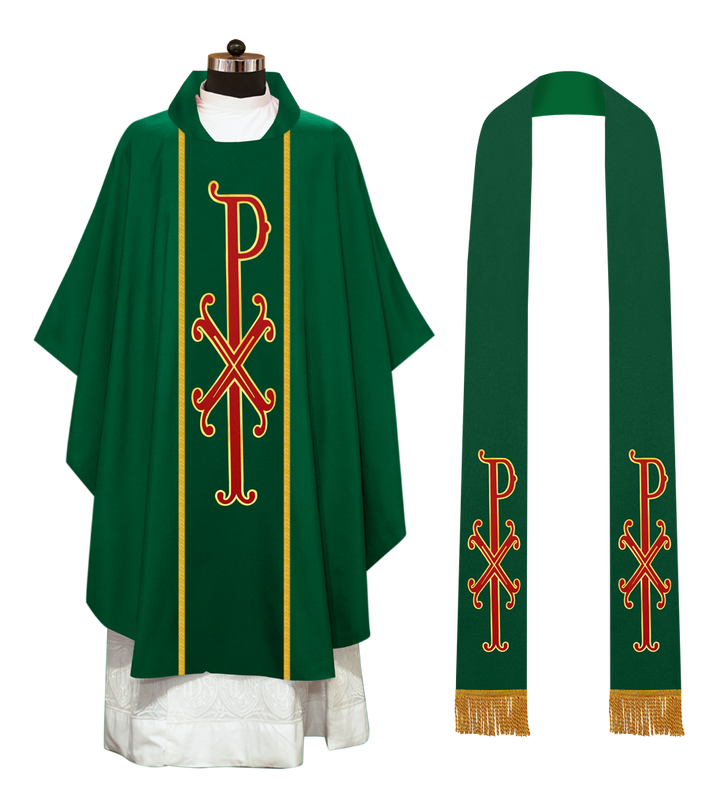 Gothic Style Chasuble - Spiritual PAX motif