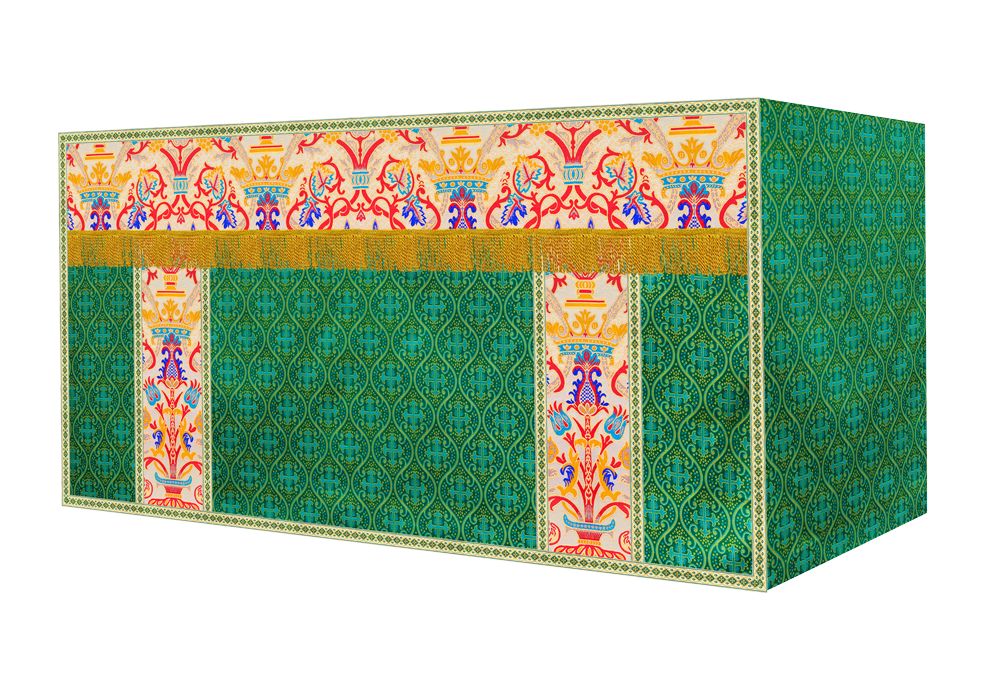 CORONATION TAPESTRY ALTAR CLOTH WITH TRIMS