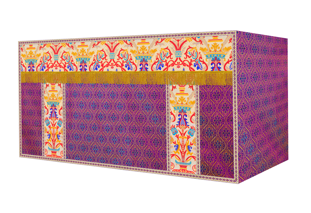 CORONATION TAPESTRY ALTAR CLOTH WITH TRIMS