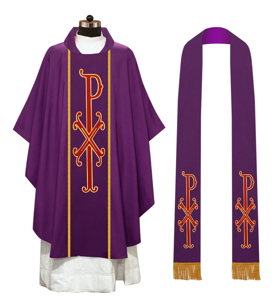 Gothic Style Chasuble - Spiritual PAX motif