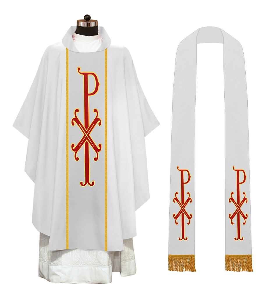 Gothic Style Chasuble - Spiritual PAX motif