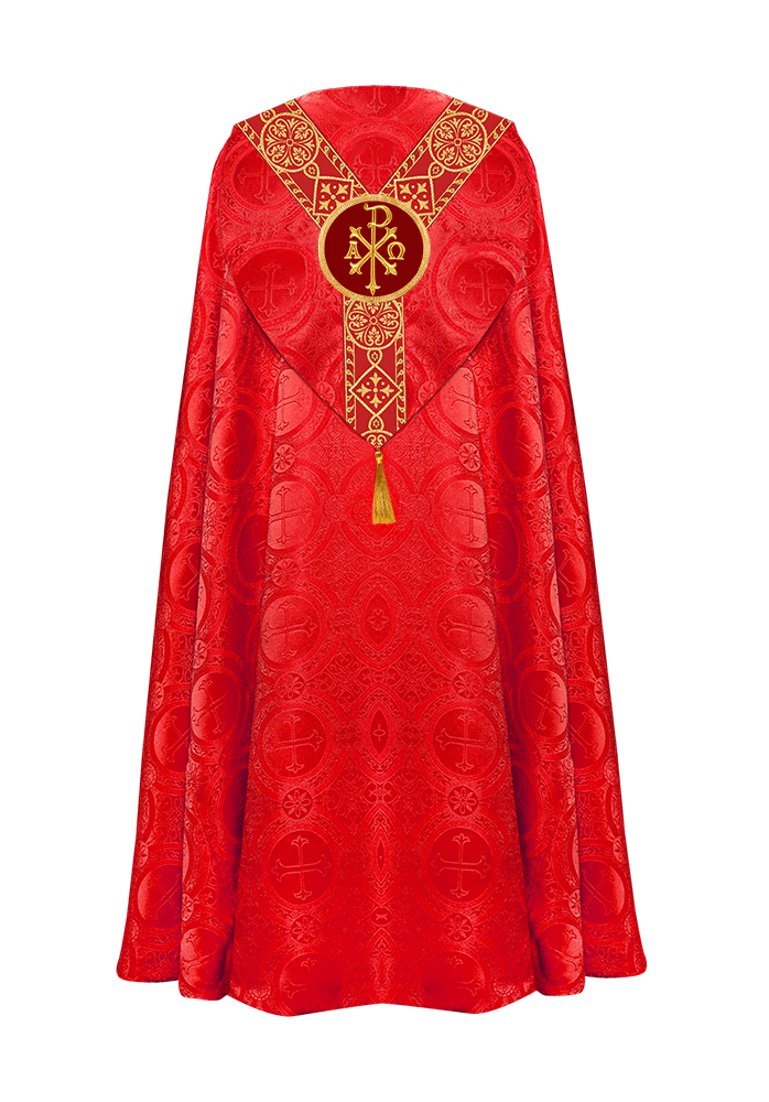 Gothic cope vestments - Y diamond lace